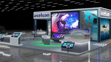 Rendering of Aselsan's booth at LAAD 2025