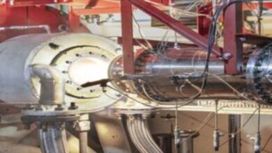 Hypersonic engine being tested.