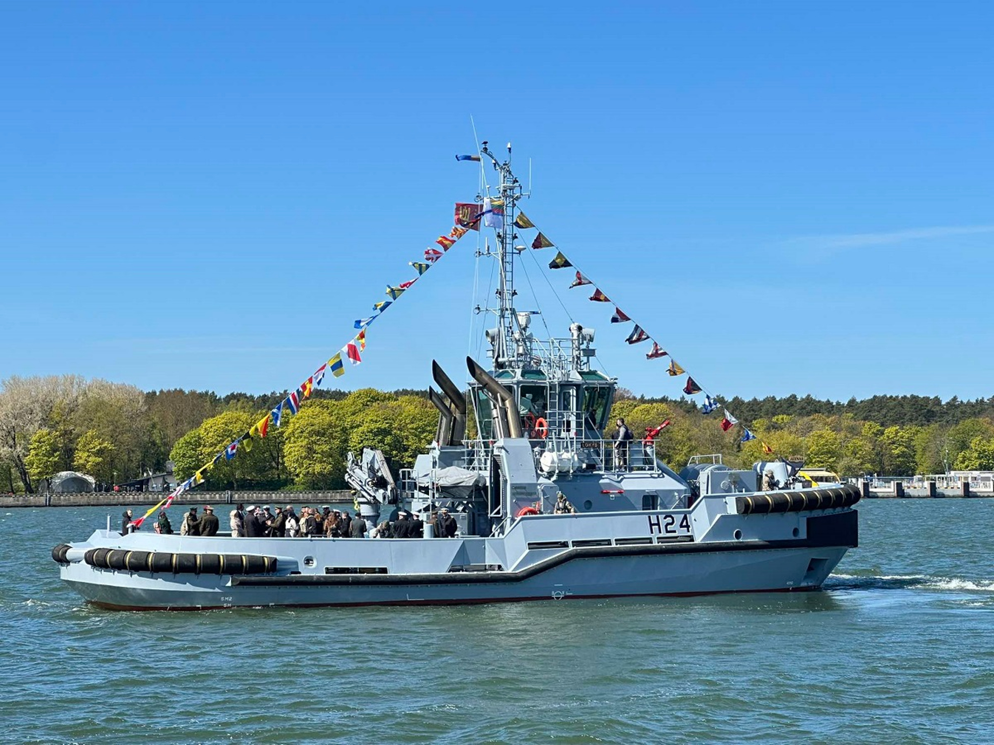 The Lithuanian Navy's LNS H-24 "Lokys" support ship