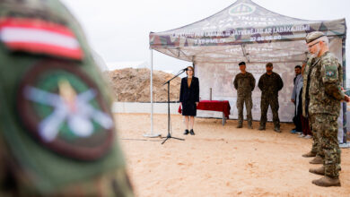 The National Armed Forces begin construction of the fifth barracks at the military base "Ādaži" On June 5, the construction of the fifth barracks began at the military base "Ādaži" with a ceremonial groundbreaking ceremony. The future barracks are intended to accommodate soldiers of the national defense service and will be able to accommodate 450 people. The barracks will be a four-story building with an area of ​​7,860 square meters. Its first floor will house various storage rooms and a training area, including classrooms. The second, third and fourth floors of the barracks are intended for the accommodation of soldiers. The construction of the barracks is planned to be completed in a year. The first four-story barracks at the Ādaži base was opened in December 2018. Photo: Armīns Janiks (Ministry of Defence)