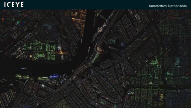 city overview from ICEYE satellite