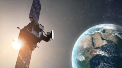 Northrop Grumman’s concept art for the Evolved Strategic SATCOM program. Image: Northrop Grumman