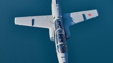 Leonardo's M-345 jet for pilot training.