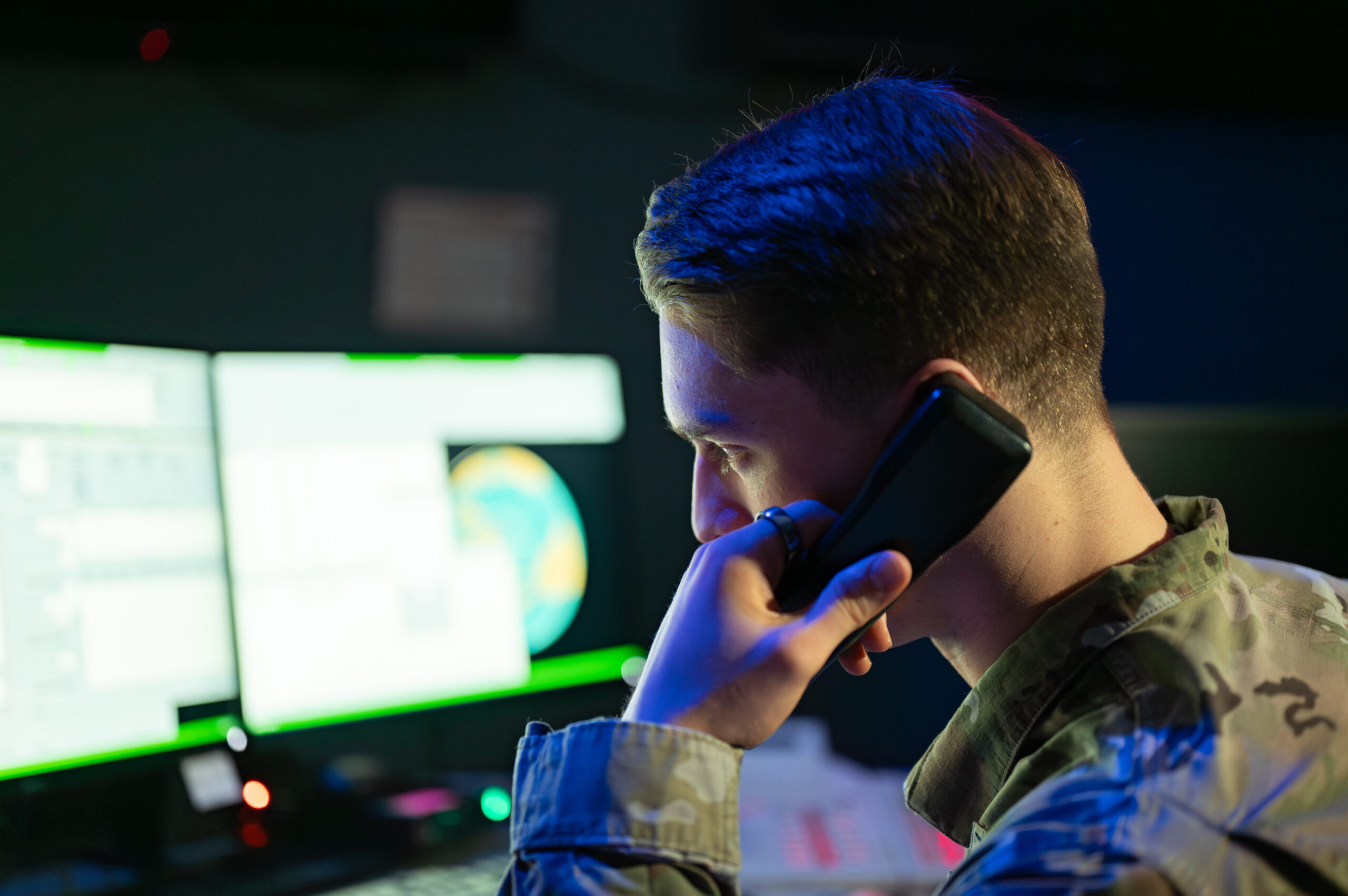 U.S. Space Force Spc. 4 Caleb Walker, a crew chief with the 6th Space Warning Squadron (6 SWS), poses in the Upgraded Early Warning Radar (UEWR) facility at Cape Cod Space Force Station, Massachusetts, May 9, 2024. 6 SWS, located at Cape Cod Space Force Station in Sagamore, Massachusetts, is a geographically separated unit of Space Delta 4, Buckley Space Force Base, Colorado. "Team 6" includes U.S. Space Force Guardians, U.S. Air Force and Royal Canadian Air Force Airmen and civilian employees. Their mission is "To surveil air and space to detect missile launches and high-interest satellites while operating, maintaining, and protecting New England’s first Space Force installation.” (U.S. Space Force photo by Dave Grim)