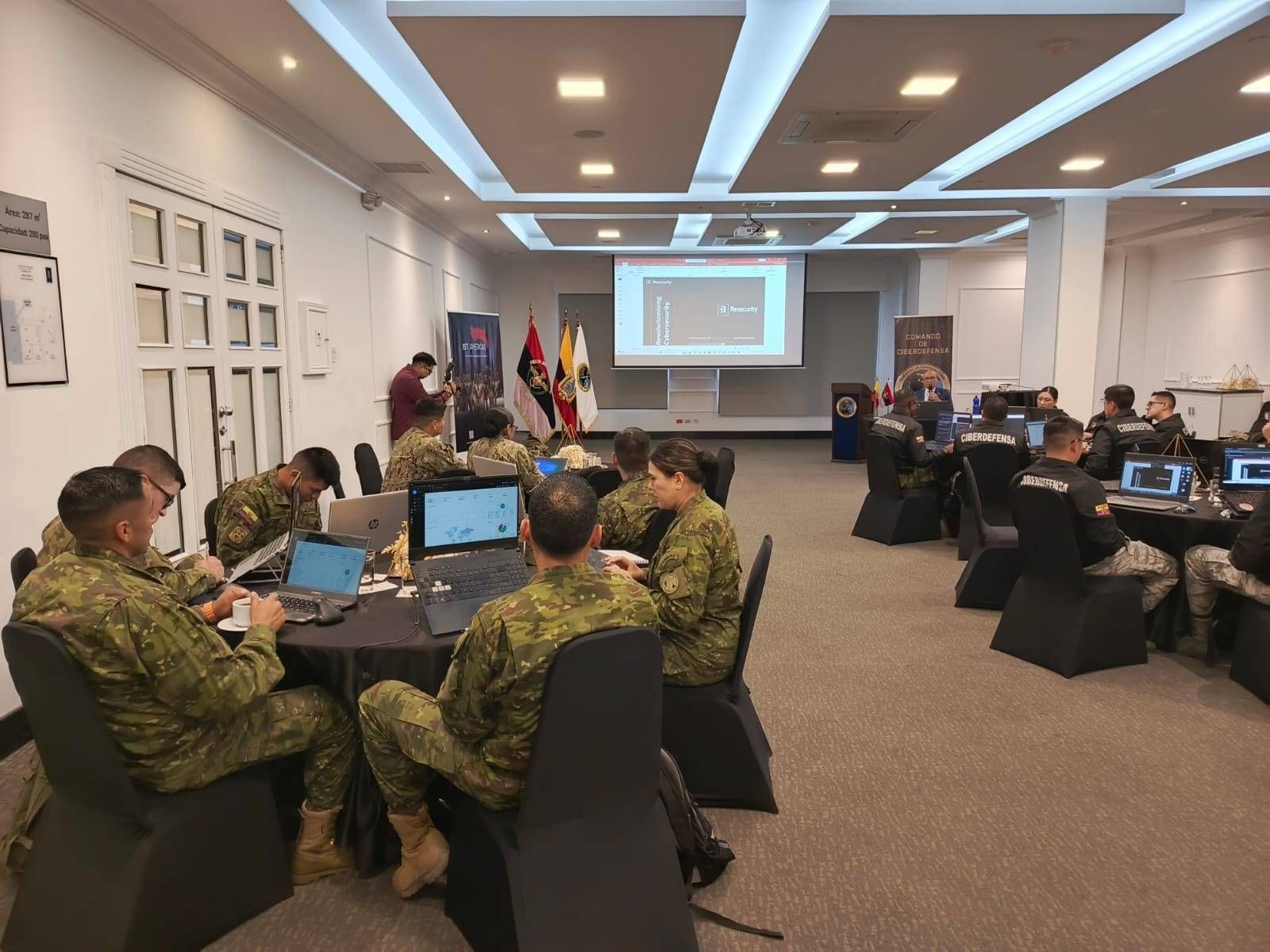 The National Computer Emergency Response Team of Ecuador during annual training exercise called "CIBEREC 2025."