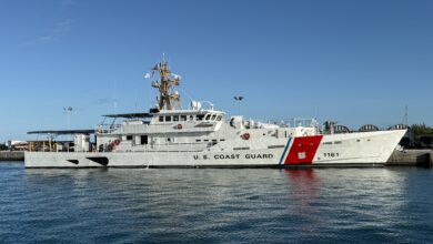 The US Coast Guard’s 61st Sentinel-class fast response cutter, the USCGC Olivia Hooker (WPC 1161).