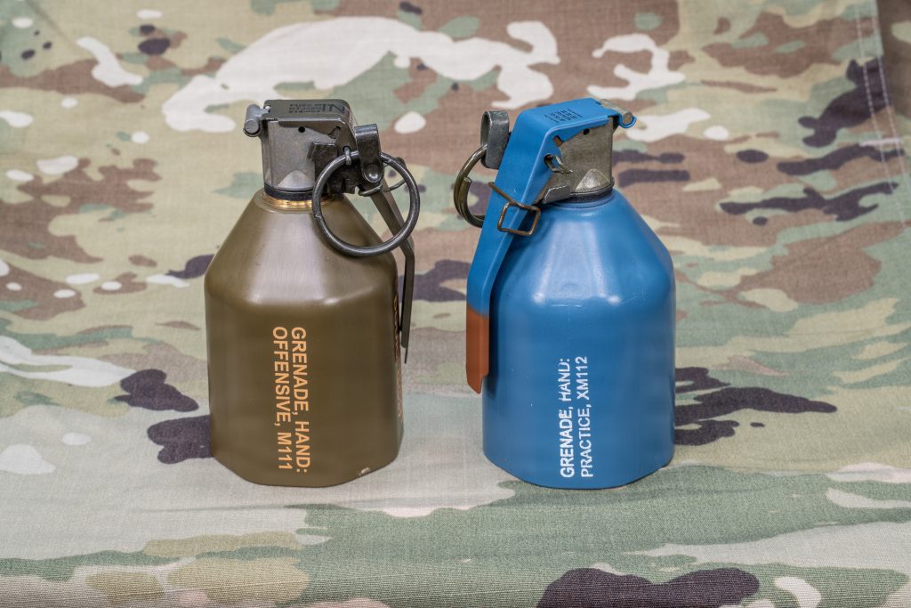 PICATINNY ARSENAL, NJ – The U.S. Army has cleared the M111 Offensive Hand Grenade (OHG) for Full Material Release (FMR). Developed by the Capabilities Program Executive Ammunition and Energetics (CPE A&E), in conjunction with the U.S. Army Combat Capabilities Development Command (DEVCOM) Armaments Center at Picatinny Arsenal, the M111 OHG will replace the obsolete body and fuze of the Mk3A2 hand grenade series, marking the first new lethal hand grenade to achieve FMR since 1968 when the Mk3A2 entered service.  The Mk3A2 is restricted for use due to its asbestos body unlike the M111 which utilizes a plastic body that is fully consumed during detonation. 

U.S. Army photo by Christopher Arthur